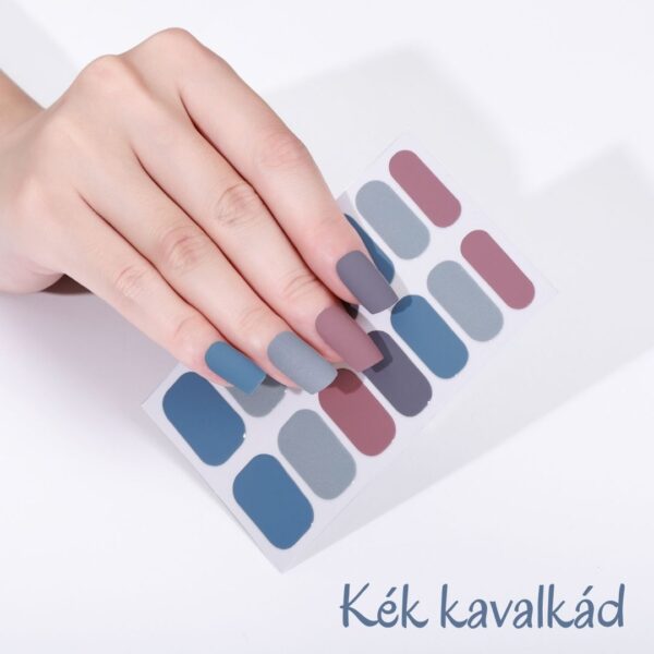 Kék kavalkád - körömlakk matrica