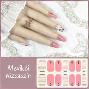 Mexikói rózsaszín - körömlakk matrica