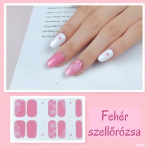Fehér szellőrózsa - Körömlakk matrica