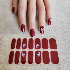 Karácsonyi szarvas  - Körömlakk matrica