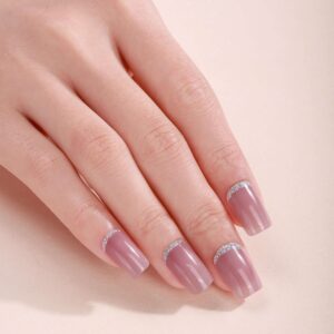 Ezüstös puhaság  - Körömlakk matrica