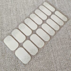 Ezüst fehér  - Körömlakk matrica