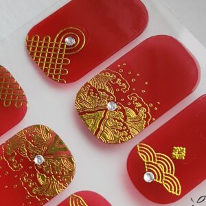 Holdújév  - Körömlakk matrica