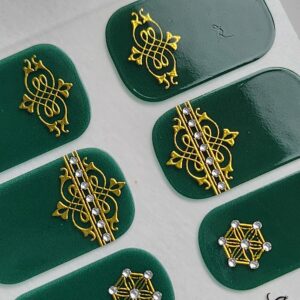 Smaragd románca  - Körömlakk matrica