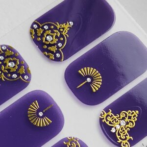 Ünnepi legyező  - Körömlakk matrica