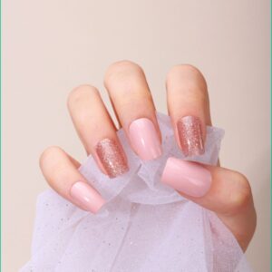 Rózsaszín csillogás  - Körömlakk matrica